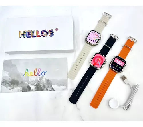 Reloj inteligente Hello Watch 3+ Plus Amoled con memoria de 4 GB con 2 pulseras y una nueva versión de regalo